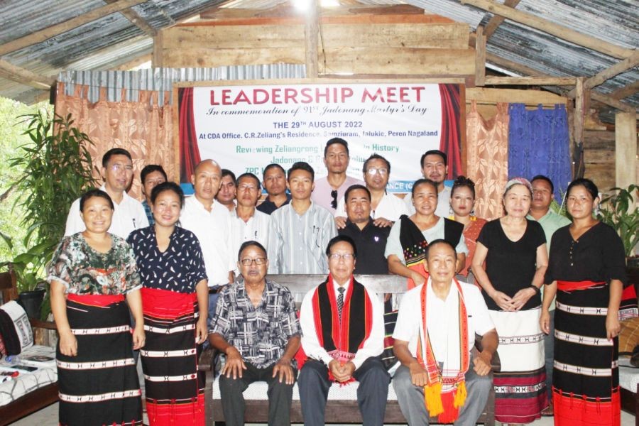 CDA members with Zeliangrong leaders during the leadership meet on August 29 in Jalukie.